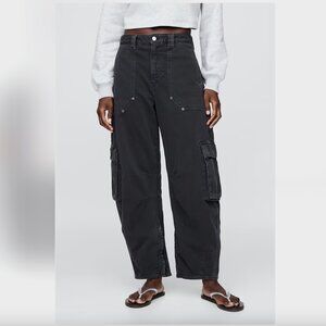 GAP Mid Rise Barrel Cargo Pants 4 Tall